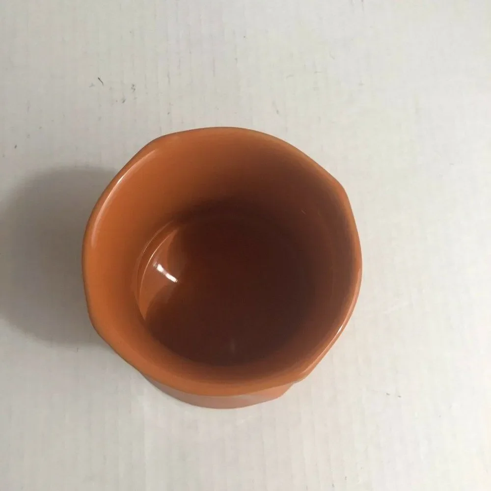 Edible‎ Arrangement VASE orange SWIRL Ceramic Collectible.